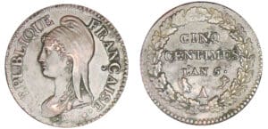 5 centimes Dupré grand module An 5 A (Paris) 5 centimes Dupré grand module An 5 A (Paris)