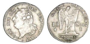 15 sols type FRANCOIS 1791 I (Limoges)