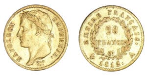 20 francs Napoléon revers Empire 1812 A (Paris)