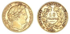10 francs Cérès 1851 A (Paris) 10 francs Cérès 1851 A (Paris)