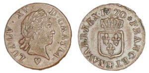Louis XV - Liard à la vieille tête 1770 BB (Strasbourg)