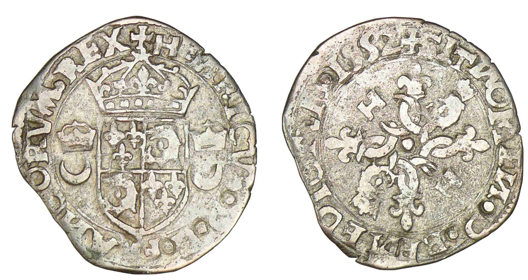 Henri II - Douzain du Dauphiné aux croissants 1552 (Grenoble) Henri II - Douzain du Dauphiné aux croissants 1552 (Grenoble)