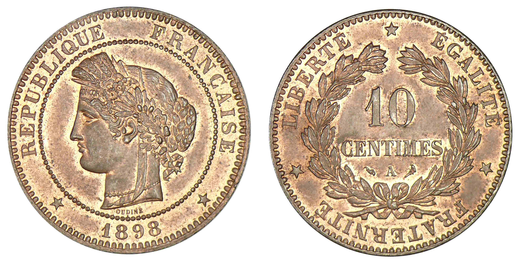 10 centimes Cérès 1898 A (Paris) 10 centimes Cérès 1898 A (Paris)