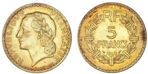 5 francs Lavrillier bronze alu 1940