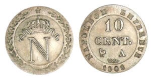 10 centimes Napoléon I 1808 A (Paris) 10 centimes Napoléon I 1808 A (Paris)
