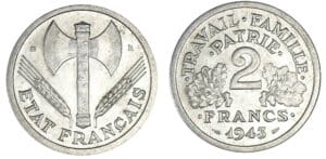 2 francs Bazor 1943 B (Beaumont-le-Roger)