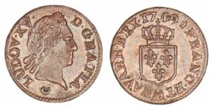 Louis XV - Liard à la vieille tête 1769 AA (Metz)