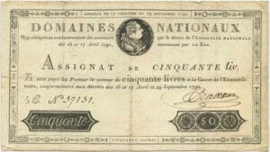Assignat de 50 livres - Emission du 29 sept. 1790