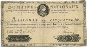 Assignat de 50 livres - Emission du 29 sept. 1790