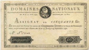 Assignat de 50 livres - Emission du 29 sept. 1790