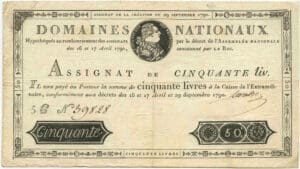Assignat de 50 livres - Emission du 29 sept. 1790
