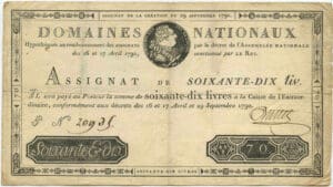 Assignat de 70 livres - Emission du 29 sept. 1790