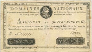 Assignat de 80 livres - Emission du 29 sept. 1790