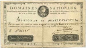Assignat de 80 livres - Emission du 29 sept. 1790
