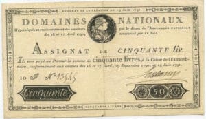 Assignat de 50 livres - Emission du 19 juin 1791
