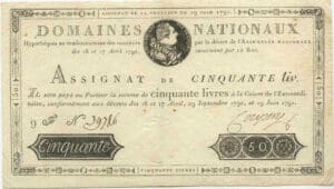 Assignat de 50 livres - Emission du 19 juin 1791