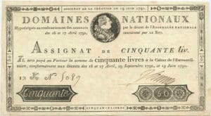 Assignat de 50 livres - Emission du 19 juin 1791