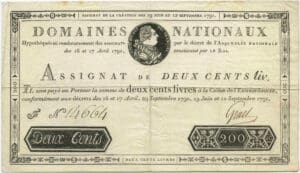 Assignat de 200 livres - Emission du 19 juin 1791 et 12 sept. 1791