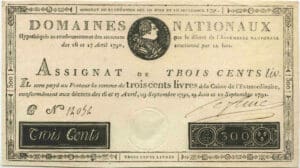 Assignat de 300 livres - Emission du 19 juin 1791 et 12 sept. 1791