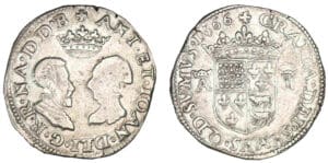 Navarre - Antoine et Jeanne - Teston 1566