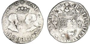 Navarre - Antoine et Jeanne - Demi-teston 1562