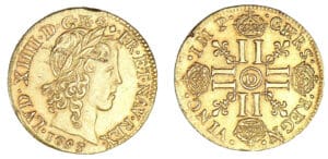 Louis XIV - Louis d'or à la mèche longue 1653 D (Lyon) Louis XIV - Louis d'or à la mèche longue 1653 D (Lyon)
