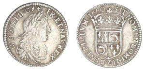 Louis XIV - Douzième d'écu buste juvénile du Dauphiné 1660 Z (Grenoble) Louis XIV - Douzième d'écu buste juvénile du Dauphiné 1660 Z (Grenoble)