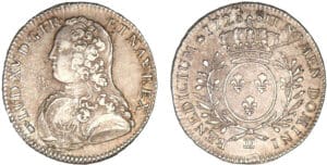 Louis XV - Demi-écu aux branches d'olivier 1728 CC (Besançon)