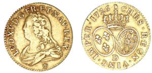 Louis XV - Louis d'or aux lunettes 1726 D (Lyon)