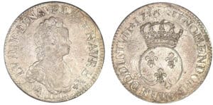 Louis XV - Ecu Vertugadin 1716 A (Paris)