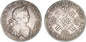 Louis XV - Ecu aux 8 L 1724 B (Rouen)
