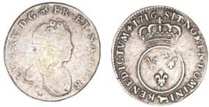 Louis XV - Dixième d'écu Vertugadin du Béarn 1716 (Pau)
