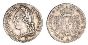 Louis XV - Dixième d'écu à la vieille tête 1771 A (Paris)