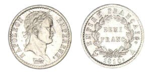 1/2 franc Napoléon revers Empire 1810 A (Paris) 1/2 franc Napoléon revers Empire 1810 A (Paris)