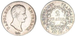 2 francs Napoléon Empereur An 13 Q (Perpignan) 2 francs Napoléon Empereur An 13 Q (Perpignan)