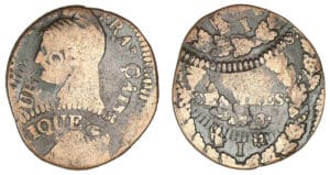 5 centimes Dupré grand module An 8 I (Limoges) Triple frappe casquette 5 centimes Dupré grand module An 8 I (Limoges) Triple frappe casquette
