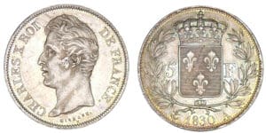 5 francs Charles X - 2ème type 1830 A (Paris) 5 francs Charles X - 2ème type 1830 A (Paris)