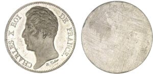 5 francs Charles X - Concours monétaire de 1825-1826 - Epreuve de Tiolier 5 francs Charles X - Concours monétaire de 1825-1826 - Epreuve de Tiolier