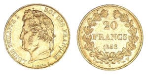 20 francs Louis-Philippe Ier tête laurée 1836 W (Lille) 20 francs Louis-Philippe Ier tête laurée 1836 W (Lille)
