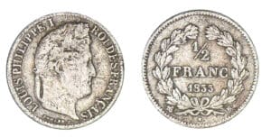 1/2 franc Louis-Philippe Ier 1835 B (Rouen) 1/2 franc Louis-Philippe Ier 1835 B (Rouen)