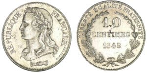10 centimes concours de Montagny 1848 10 centimes concours de Montagny 1848