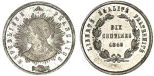 10 centimes concours de Pillard 1848 10 centimes concours de Pillard 1848