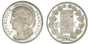 10 centimes concours de Dieudonné 1848