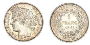 1 franc Cérès 1849 A (Paris) 1 franc Cérès 1849 A (Paris)