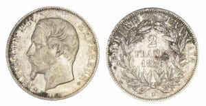 2 francs Napoléon III tête nue 1856 BB (Strasbourg)
