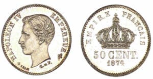 50 centimes Napoléon IV 1874 - Essai