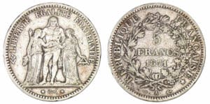 5 francs Hercule Caméliat 1871 A (Paris)