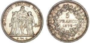 5 francs Hercule 1870 A (Paris)