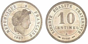 10 centimes concours de Merley 1887 - Essai