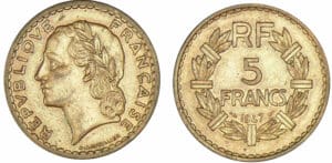 5 francs Lavrillier bronze alu 1947